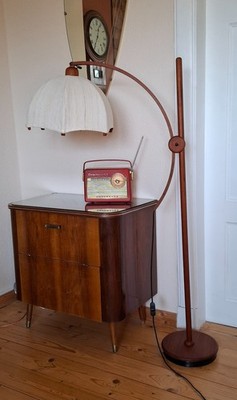 Seltene alte DOMUS Stehlampe Leuchte Danish Design Teakholz Vintage