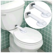 Baby Proofing Toilet Shut Lock, Toilet Lid Lock with Arm Pack of 2 BIN 2