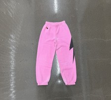 Aviator Nation Sweatpants Youth Size 6 Pink Joggers USA Made Lightning Bolt