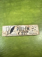 Vintage Oliveros, Houston, TX "Pull-Em" Crow Call In Box Early Brass Reed