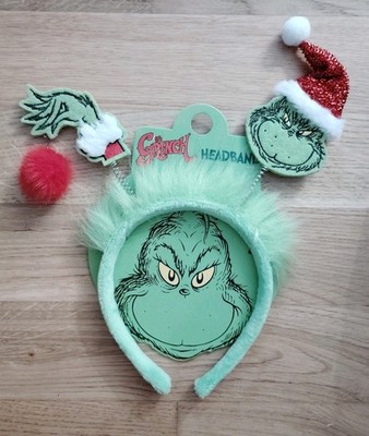 Dr Seuss Grinch Haarreif Unisex Weihnachten Rote Mütze Bommel Weihnachtsmuffel