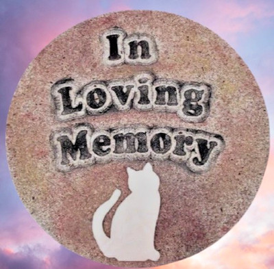 Cat pet memorial mold concrete plaster cement abs plastic mould 10'' x 3/4'' thick