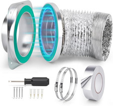 Magnetic Dryer Vent Connector Kit DV-180   4 Inch Quick-Connect Wall Adapter, 2.