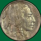 1913 Type 1 Buffalo Nickel Brilliant Uncirculated BU Coin, Tiny Rim Nick #41493
