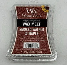 WoodWick Smoked Walnut & Maple Wax Melt Tarts For Warmer NEW