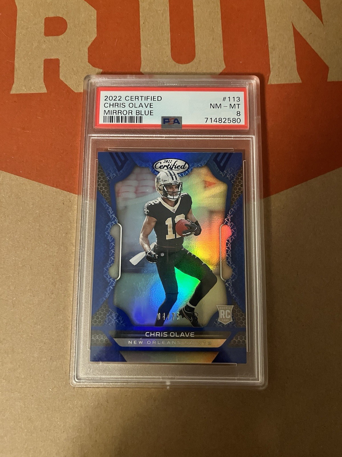 2022 Panini Certified - Rookies Chris Olave #113 Mirror Blue 04/75 (RC)