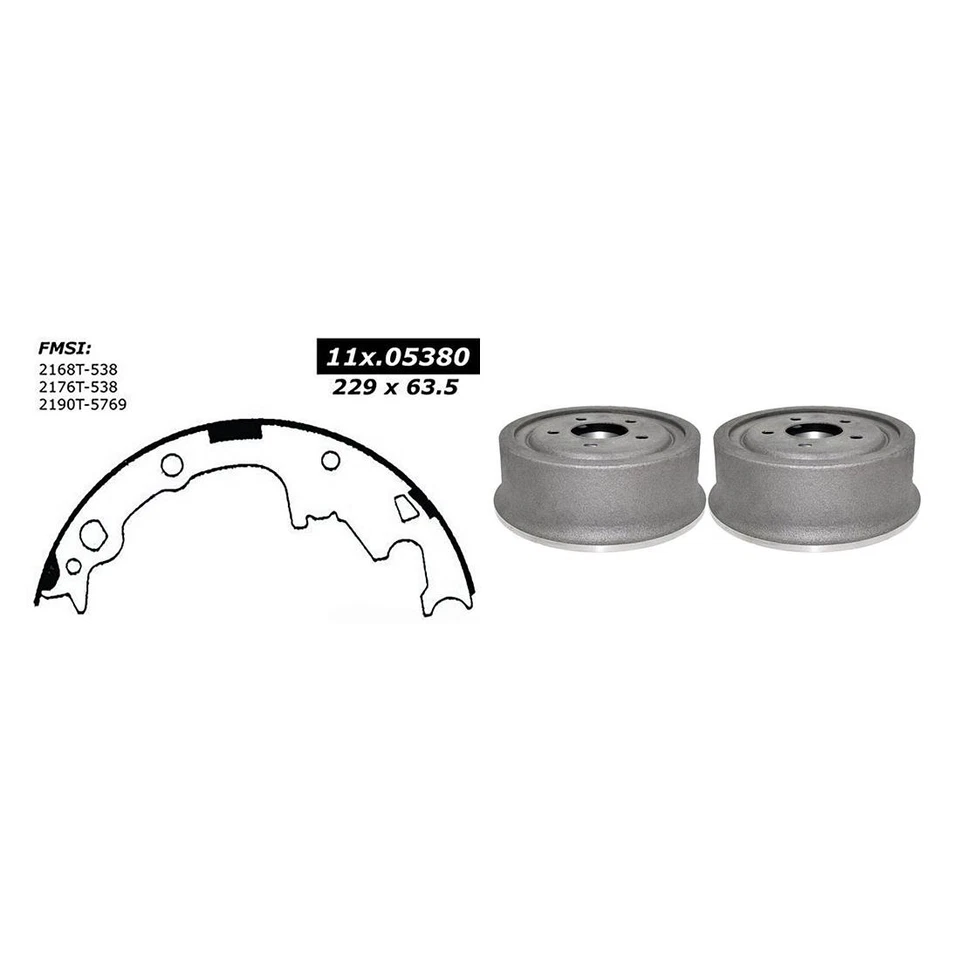 For 2003-2006 Jeep TJ Rear Brake Drums & Brake Shoes Kit - Image 2 of 4