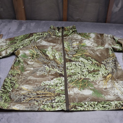 #ad #ad Cabelas Jacket Men Large Camo Advantage Max 1 Full Zip Waterproof Hunt Waterfowl $46.00