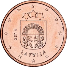 [#137861] Latvia, 1 Centime, Proof, 2014, Stuttgart, Copper Plated Steel, MS