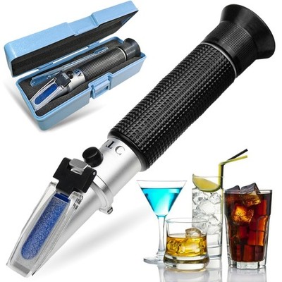 Alcohol Refractometer for Spirit Alcohol Volume Percent Measurement with Auto...