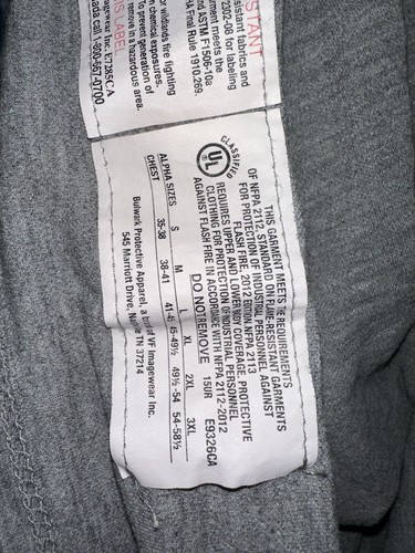 Bulwark FR Fire Resistant Long Sleeve Workwear Shirt Size XL Heather Gray Nomex - Picture 18 of 19