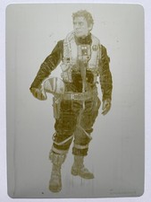2015 Topps Star Wars TFA Series 1 POE DAMERON 1/1 Yellow Printing Plate