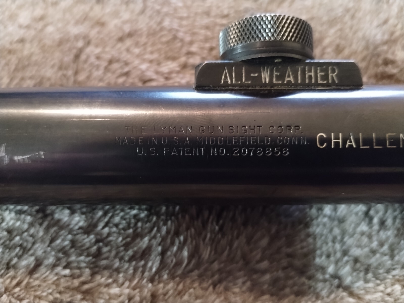 VINTAGE 1930s Lyman Gunsight Corp. Challenger Rifle Scope POST Reticle