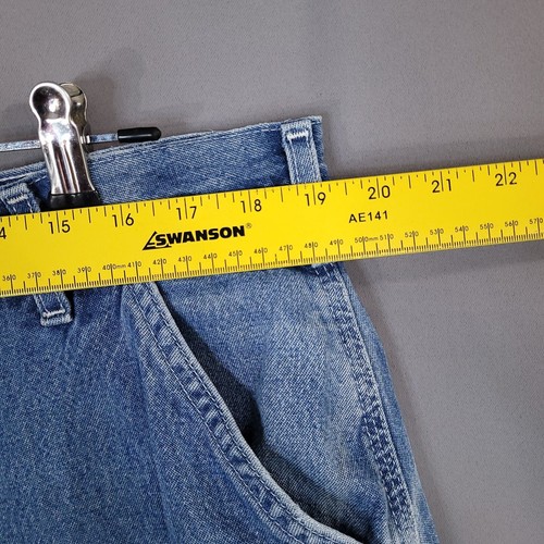 Pantalones de trabajo de carpintero de mezclilla para hombre Carhartt tiro alto ajuste regular talla real 38 - Imagen 5 de 14