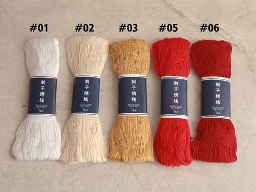 Hilo Sashiko espesor estándar 6 capas hilo de algodón 100 metros madeja - Imagen 5 de 23