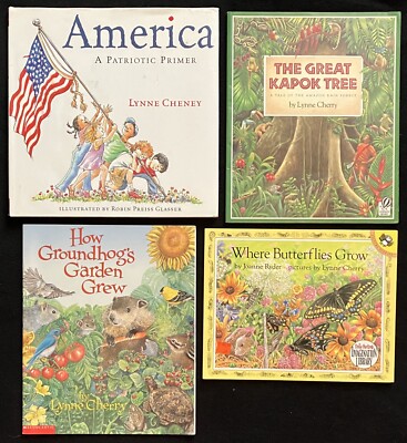LYNNE CHENEY Lot 4 America HBDJ/PB Kapok Tree/Butteflies Grow/Groundhog s Garden
