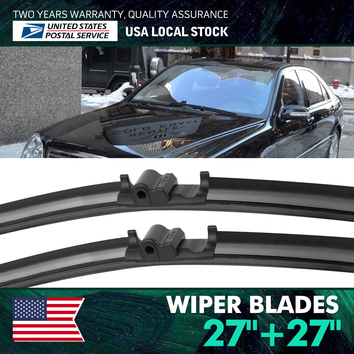 Pair All season Front Windshield Wiper Blades 27