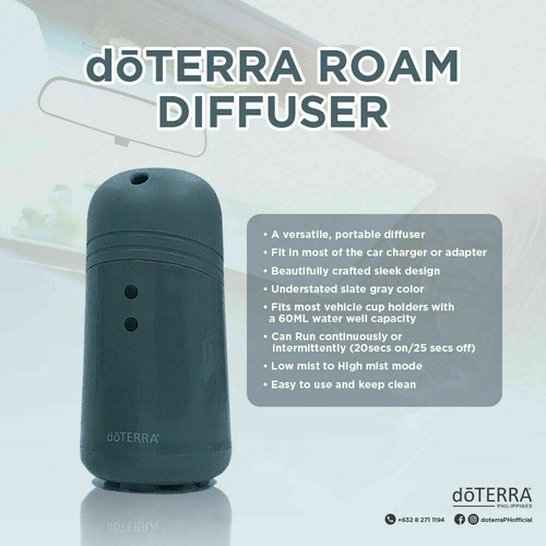 doTERRA Roam Portable UltraSonic Diffuser & Holiday Peace 5ml Set Aromatherapy - Picture 5 of 12