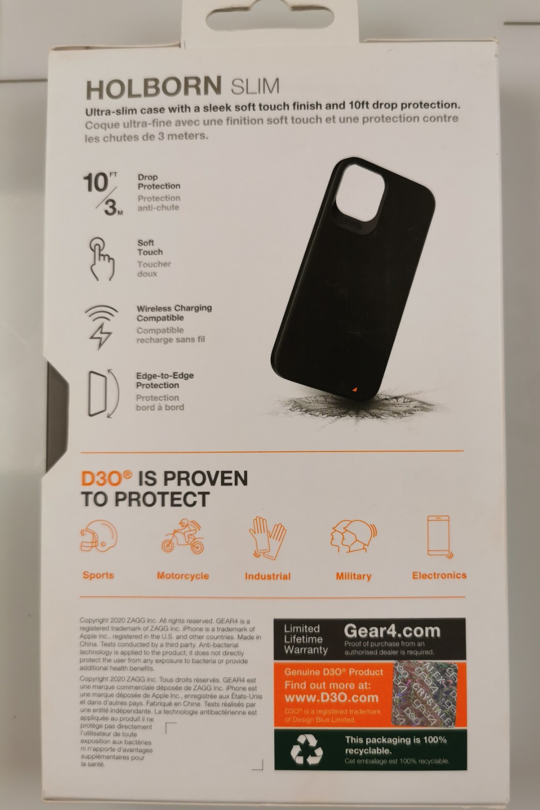 GEAR4. PROTECTED BY D30, IPHONE 2020, 12 Mini, 5.4