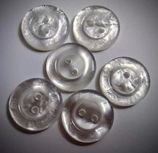 9/16" 2-Hole White Craft/Clothing Buttons