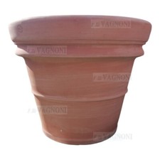 Vaso fioriera cm 80 in terracotta toscana doppio bordo timbrato toscana antigelo