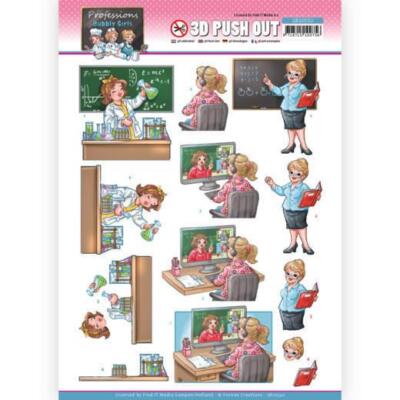 3D-Stanzbogen - Yvonne Creations -Bubbly Girls Proffesions - Lehrer