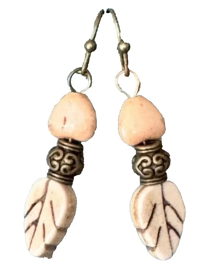 Pendientes de Moda de bronce Howlite