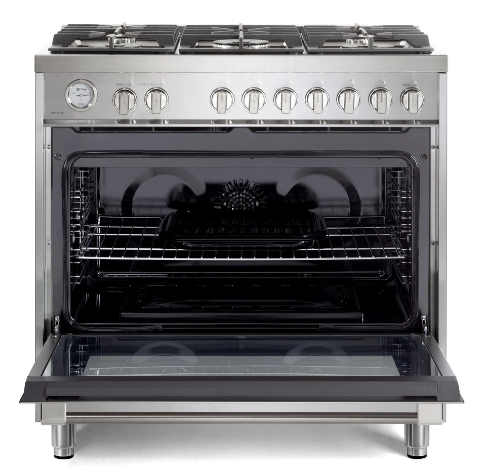 Horno independiente de acero inoxidable Verona Prima 36 pulgadas 5,0 pies cúbicos Foto 3 de 4