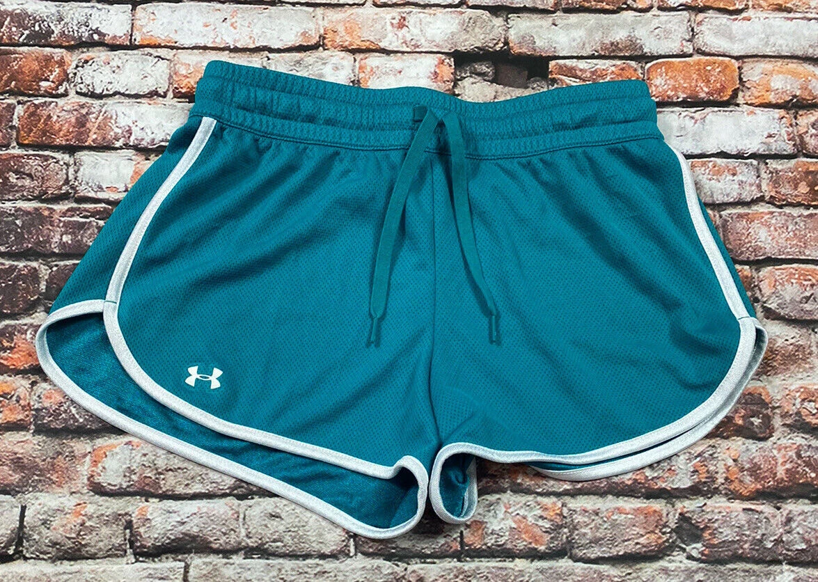 T) Under Armour Running Semi Fitted Heat Gear Shorts Womens XS