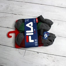 Fila Boy's Athletic Socks Set Youth Shoe Size 10-4 Low Cut