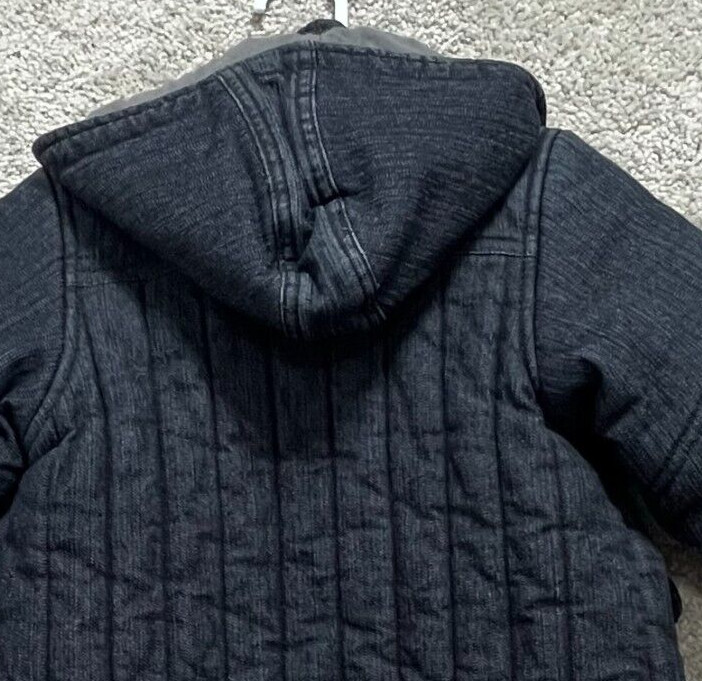 Kapital K Jacket Boys XS Blue Demin Full Zip Up Long Sleeves Pockets Polyester