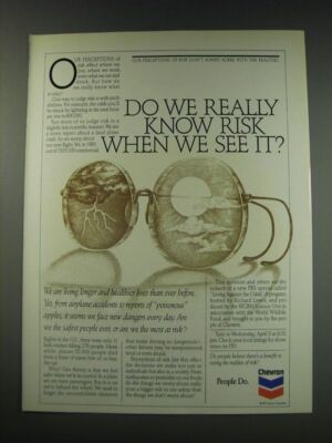 1991 Chevron Oil Ad - Do we really know risk when we see it?