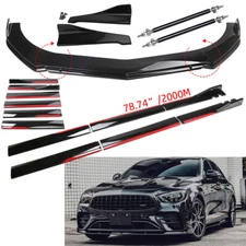 For Mercedes-Benz/ Front Rear Bumper Lip Spoiler Splitter Body Kit Side-Skirt