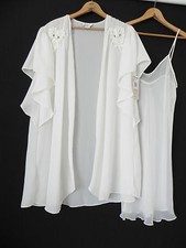 New Cinema Etoile Robe Gown Set Ivory Chiffon Size S/M