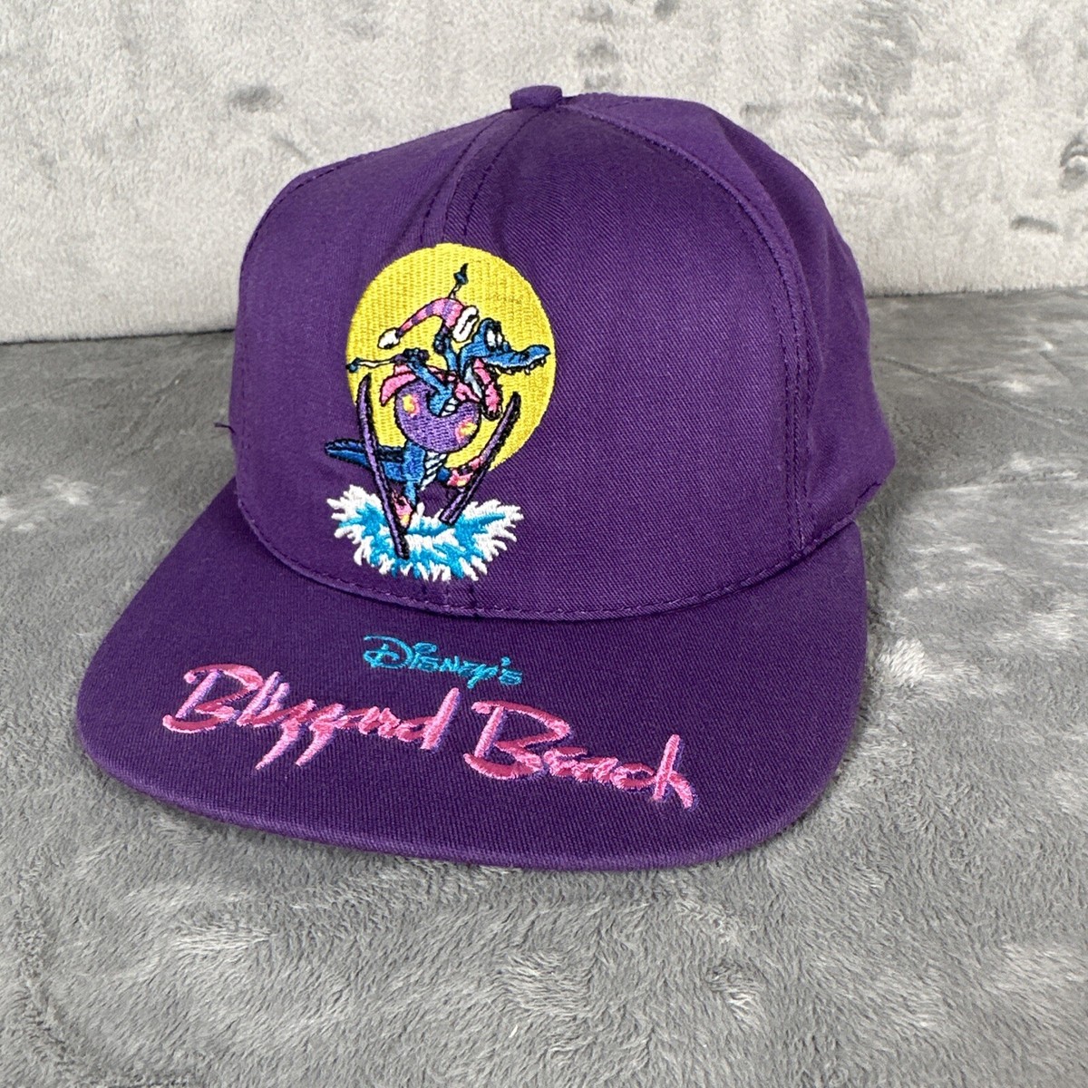 Vintage Disney Purple Blizzard Beach Ice Gator Embroidered Hat