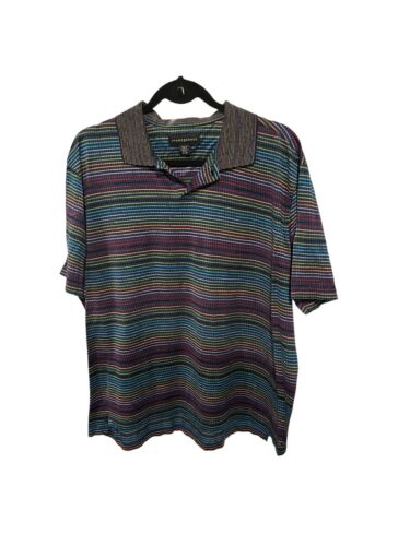 Jhane Barnes Multicolored Striped Polo Shirt XL