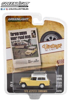 Greenlight Vintage Ad Cars Series 6 - ''Road Map'' 1970 Jeepster Commando 39090-D
