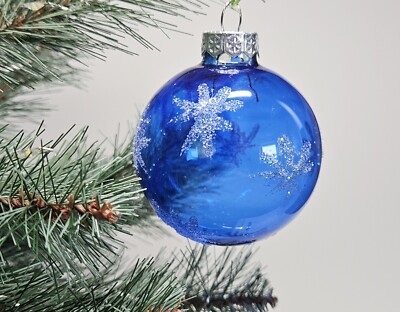 Christmas ball glass hand painted Christmas Tree ornament 6cm Mix and Match