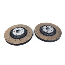 Performance Set of 2 Front 375mm Vented Brake Disc Rotors For Audi A6 A8 Q7 Q8