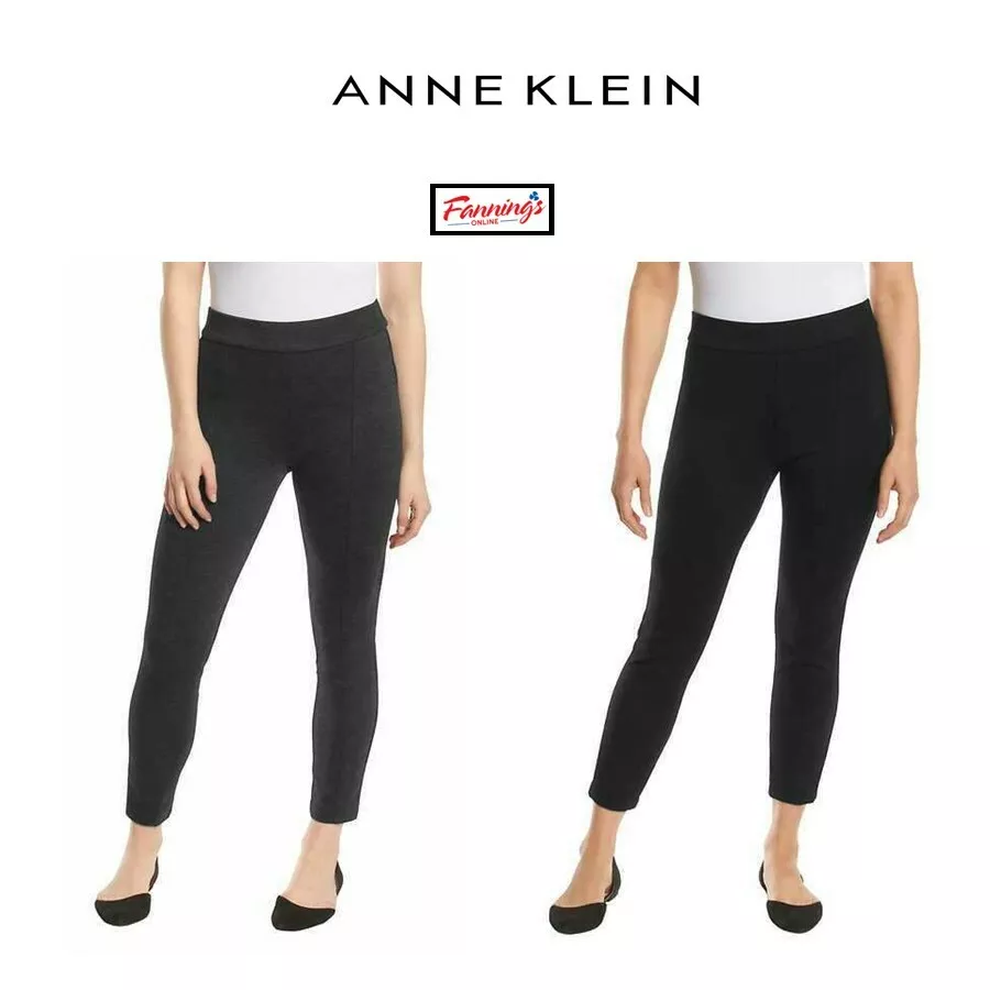 Anne Klein Women Black Slim Leg Ponte Pants XS