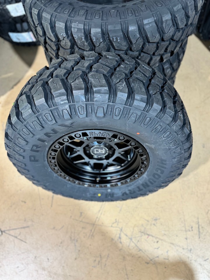 5) 17x9 Black Rhino Kelso Wheels Rims 35
