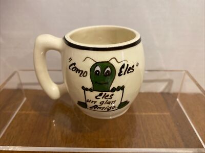 Vintage  Como Eles  Glam Amigo Espresso Small Mug Cup  Rare 