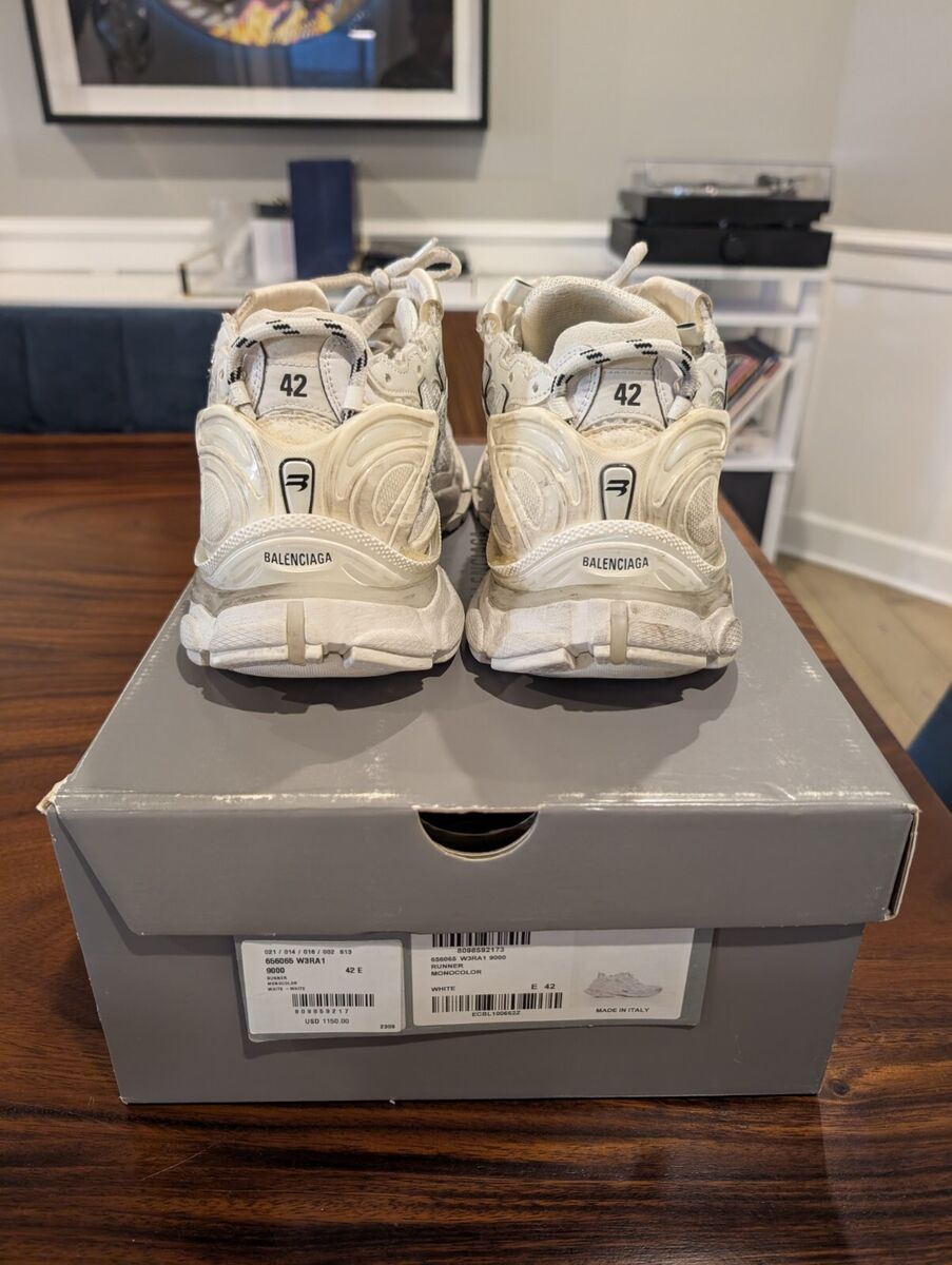 Balenciaga Runner Sneaker White Men Size 42/ Fit Size 10 US
