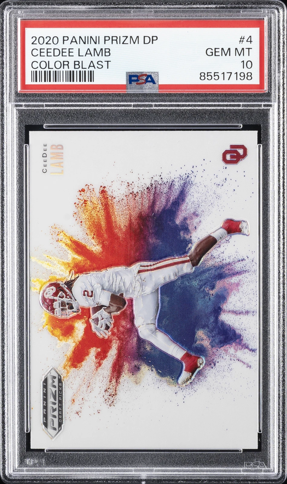 CeeDee Lamb Panini Prizm Draft Picks Color Blast #4 Base