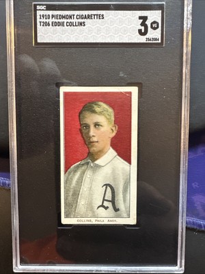 1909-11 T206 -  350 Back Eddie Collins- SGC 3