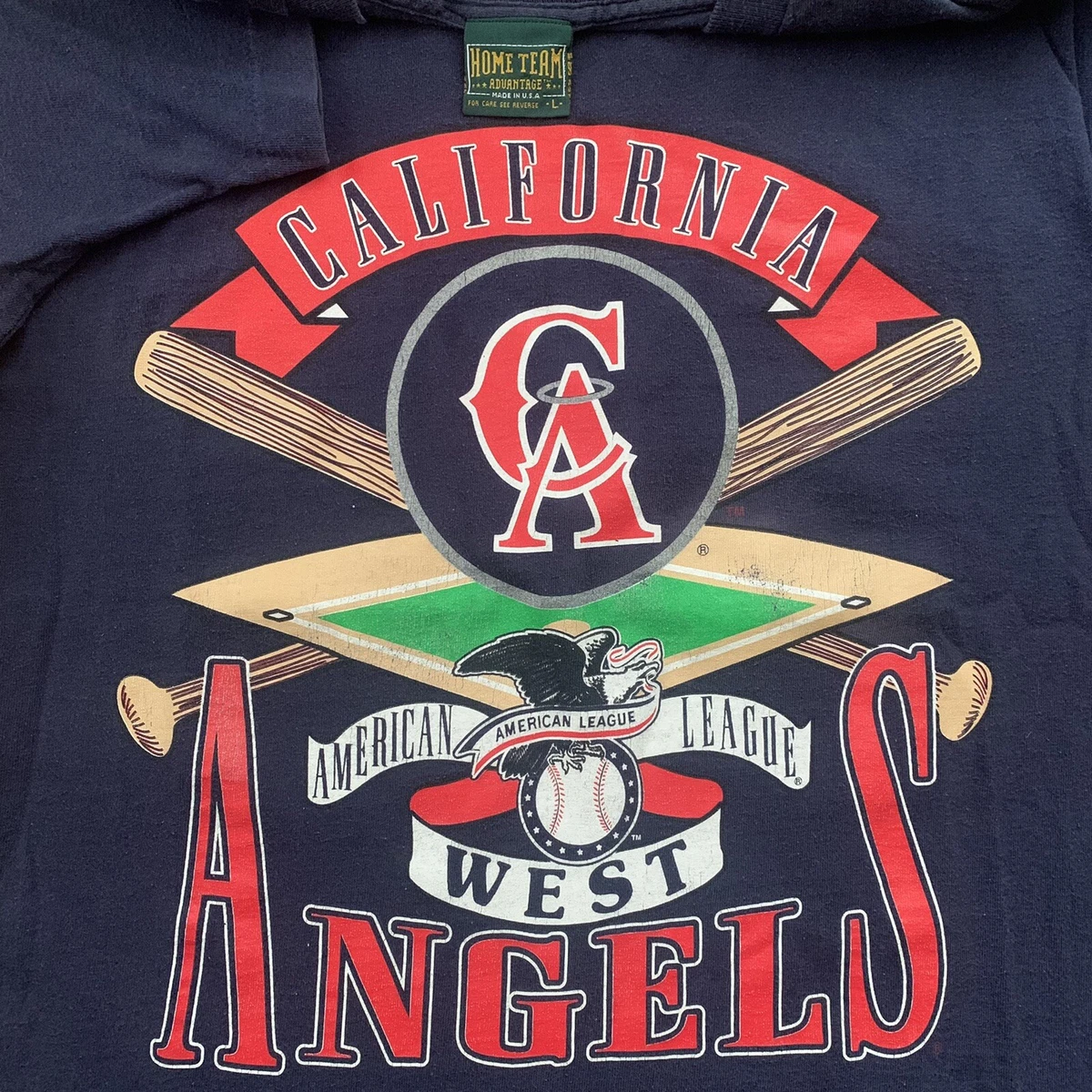 Vintage 90s California Angels Baseball T-Shirt Size Large Men MLB