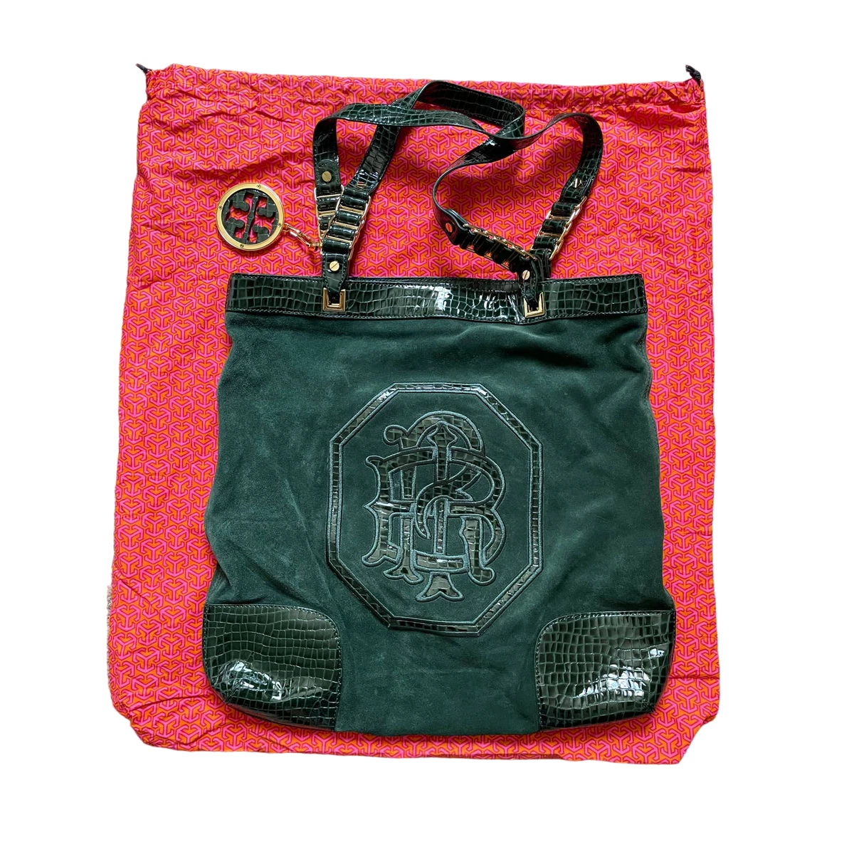 Tory burch dark green clearance bag