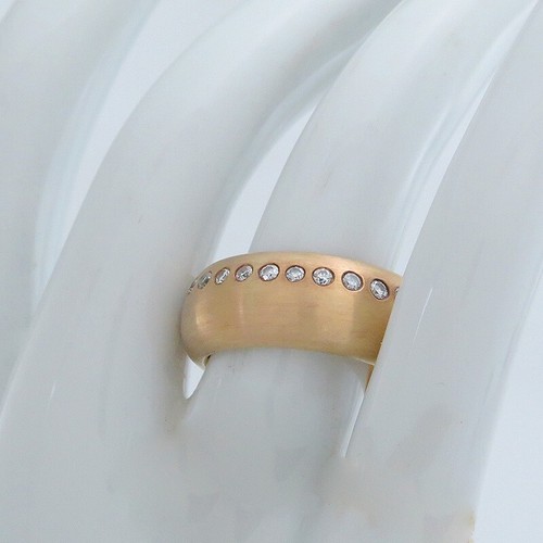 Brillant-Memoire-Ring ges. ca. 0,56ct - Brillanten (Diamant) - 14K/585 Gelbgold - Bild 3 von 6