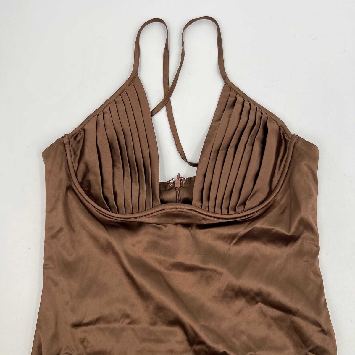brown cowl neck mini dress Women's Chocolate Sequin Cowl Neck Mini Dress