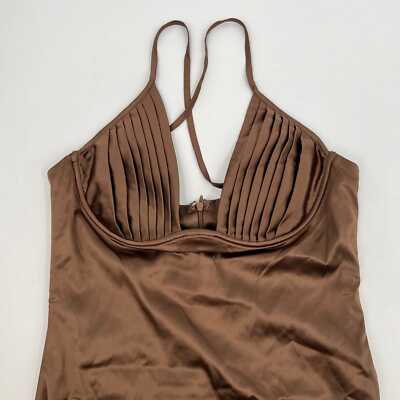 brown cowl neck mini dress Sweet Glow Cowl Neck Mini Dress